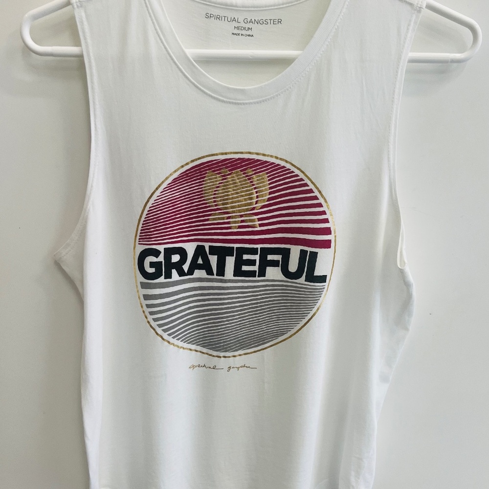 Spiritual Gangster (Grateful) Tank- Women's Size Medium- Pre-loved